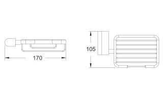 Мыльница Rose RG1704T пепельный